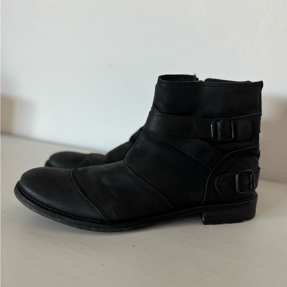 ALDO -Men's Black Leather Ankle Boots